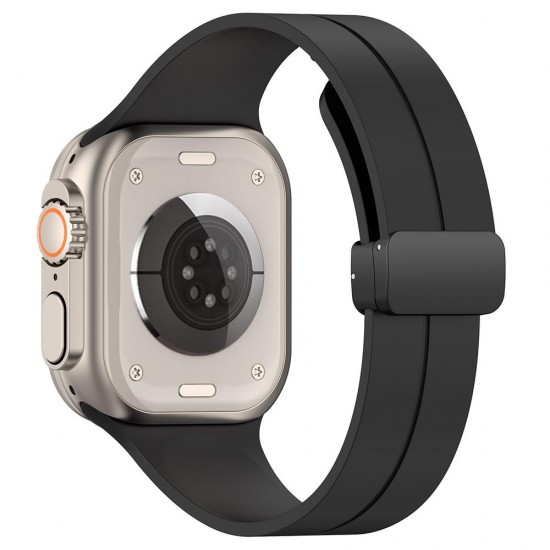 Techsuit Watchband (W011) Apple Watch 42/44/45/46/49mm Λουράκι Σιλικόνης Black