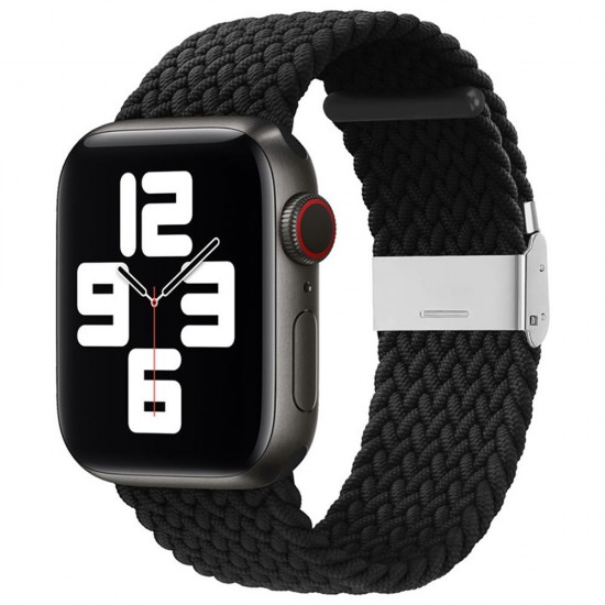 Techsuit Watchband (W032) Apple Watch 38/40/41/42mm Λουράκι Υφασμάτινο Black