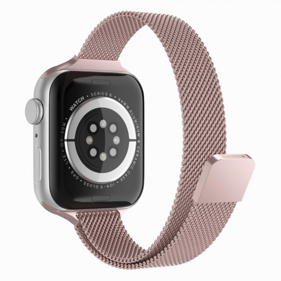 Techsuit Watchband (W034) Apple Watch 38/40/41/42mm Λουράκι Ανοξείδωτο Ατσάλι Ροζ