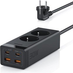 Tessan Πολύπριζο Aσφαλείας 2 Θέσεων με 2 USB-A, 2 USB-C 30W 2m Tessan Πολύπριζο Aσφαλείας 2 Θέσεων με 2 USB-A, 2 USB-C 30W 2m