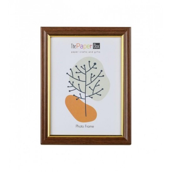 ThePaperBox Κορνίζα Πλαστική 15x21cm Καφέ με Χρυσό