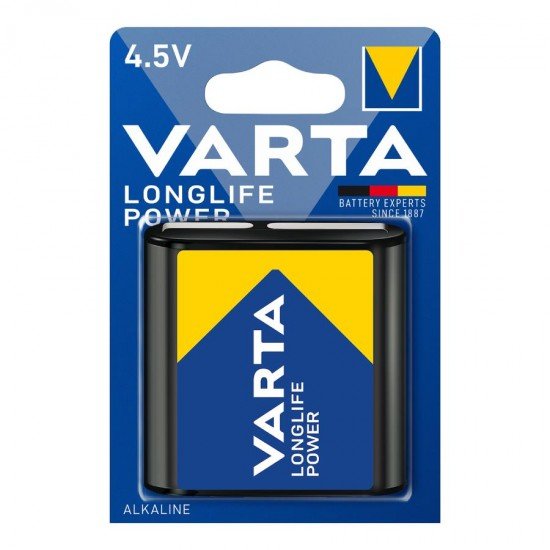 Varta 4912 Aλκαλική Μπαταρια Longlife Power  Πλακέ 4,5V