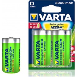 Varta D 3000mAh Επαναφορτιζόμενες (2τμχ)
