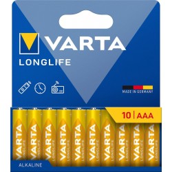 Varta Longlife Αλκαλικές Μπαταρίες AAA 1.5V 10τμχ
