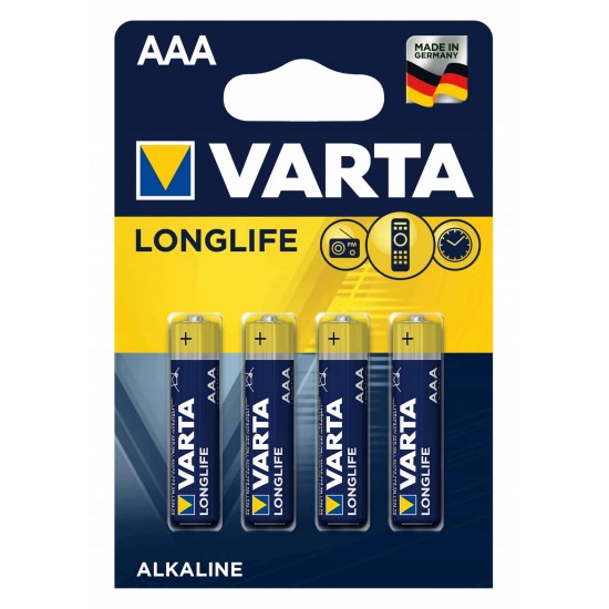 Varta LongLife Extra Αλκαλικές Μπαταρίες AAA 1.5V 4τμχ