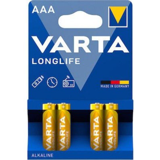 Varta LongLife Extra Αλκαλικές Μπαταρίες AAA 1.5V 4τμχ