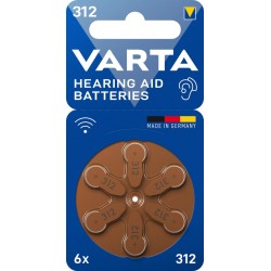 Varta Μπαταρίες Ακουστικών Βαρηκοΐας 312 1.45V 6τμχ
