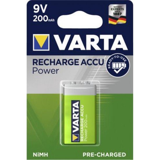 Varta Recharge Accu 9V 200mAh (1τμχ)