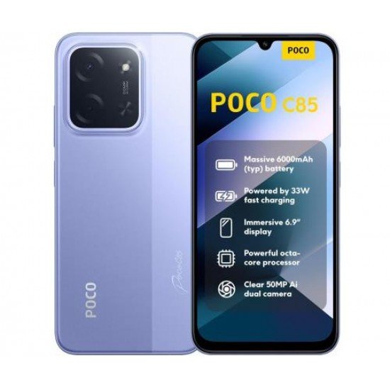 Xiaomi Poco C85 NFC Dual SIM 6GB/128GB Μωβ