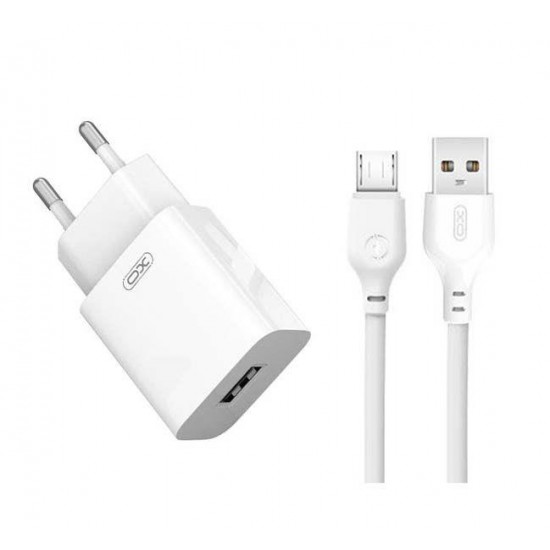 XO Φορτιστής με Θύρα USB-A και Καλώδιο micro USB Λευκός XO Φορτιστής με Θύρα USB-A και Καλώδιο micro USB Λευκός