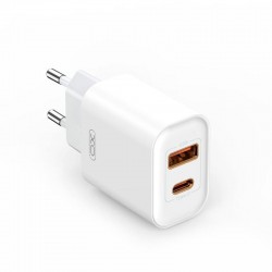 XO Φορτιστής USB-A και USB-C 20W Power Delivery Λευκός XO Φορτιστής USB-A και USB-C 20W Power Delivery Λευκός