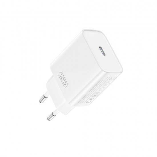 XO Φορτιστής Χωρίς Καλώδιο με Θύρα USB-C 20W Power Delivery Λευκός (CE15)