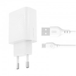 XO L159 QC18W Φορτιστής USB-A με Καλώδιο Micro USB 18W Λευκός XO L159 QC18W Φορτιστής USB-A με Καλώδιο Micro USB 18W Λευκός