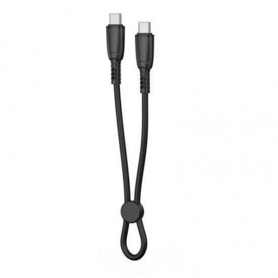 XO NB-Q248B USB 2.0 Cable USB-C male - USB-C 60W Μαύρο 0.25m