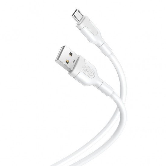XO NB212 Regular USB 2.0 to micro USB Cable Λευκό 1m