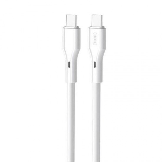 XO USB 2.0 Cable USB-C male - USB-C 60W Λευκό 1m