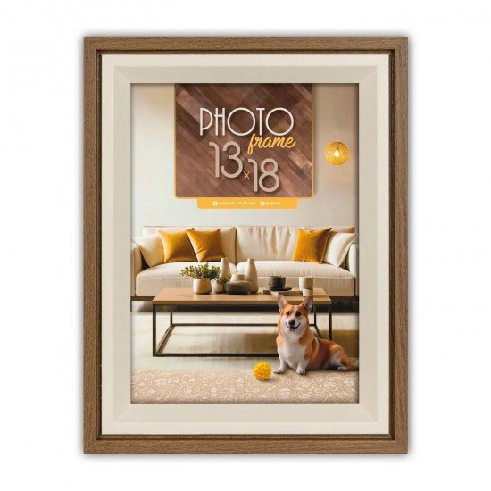 ZEP MDF Κορνίζα Bologna 15x20cm Καφέ
