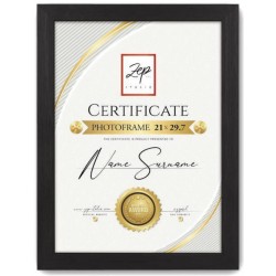 ZEP MDF Κορνίζα Certificate 21x30cm Μαύρο