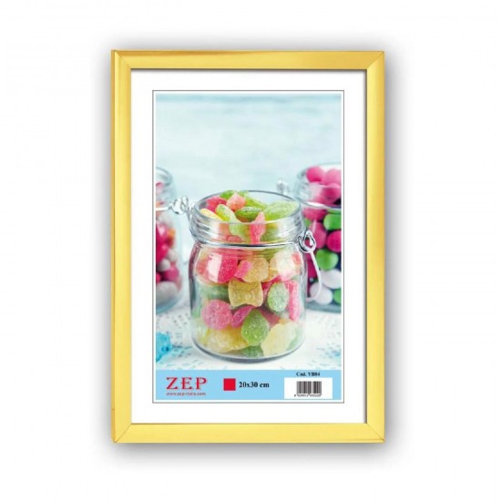 ZEP Πλαστική Κορνίζα 13x18cm Κίτρινη (YB82)