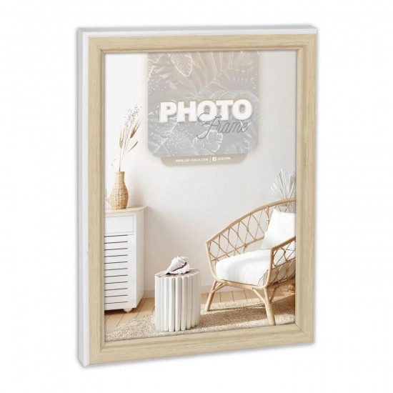 ZEP Πλαστική Κορνίζα Bensen 30x40 Μπεζ-Λευκό