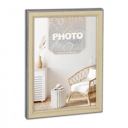 ZEP Πλαστική Κορνίζα Bensen Black 13x18 Μπεζ-Γκρι