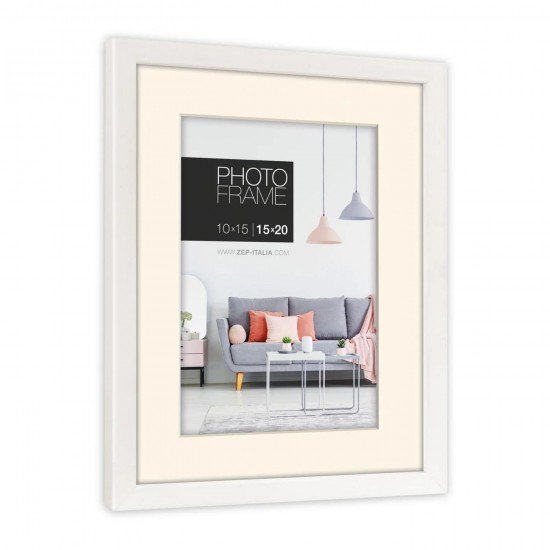 ZEP Πλαστική Κορνίζα Edison White 13x18 Λευκό
