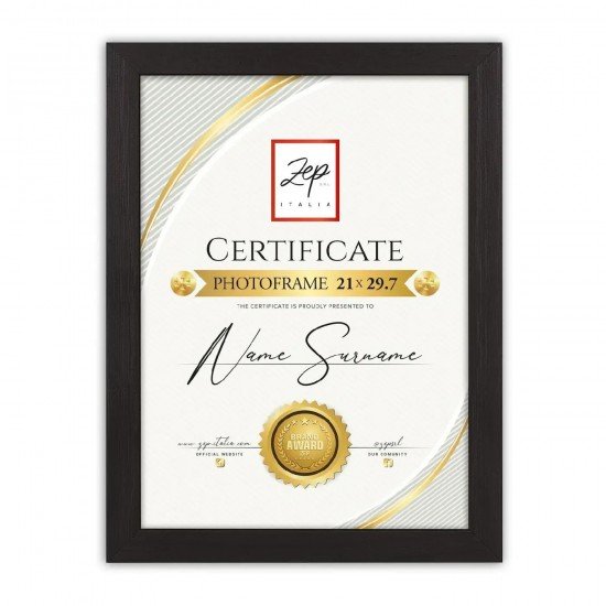 ZEP Ξύλινη Κορνίζα Certificate A3 29.7x42cm Μαύρο
