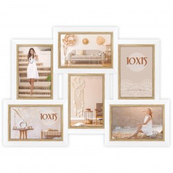 ZEP Ξύλινη Πολυκορνίζα Ayas 6 Θέσεων 10x15cm Λευκό