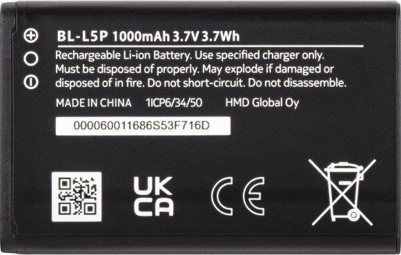 (Hmd 105/nokia 105) Oem Bl-L5P 1000Mah 3.7V 3.7Wh
