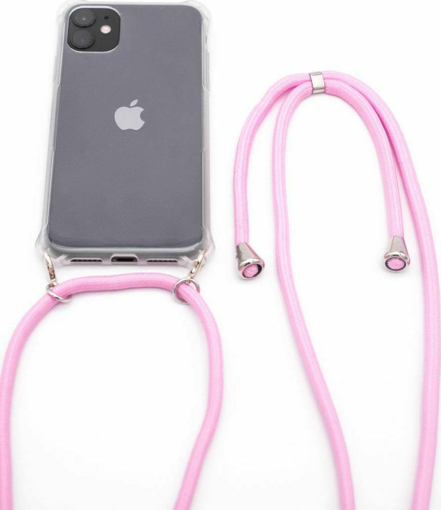 (Iphone 11 Pro) Evelatus Case With Rope Pink Transparent