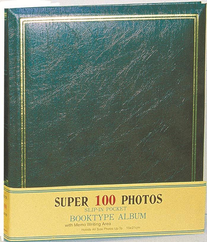 Άλμπουμ Με Θήκες Για 100 Φωτογραφίες (15X20)  Super  Πράσινο