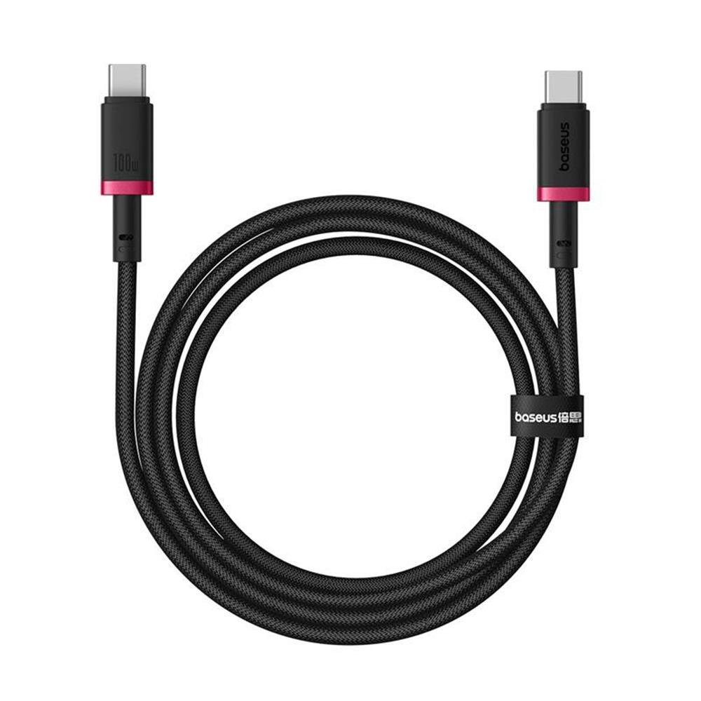 Baseus Data Cable Dura Series For Macbook Type-C Fast Charge Pd 100W 480Mbps. 2M Red/black