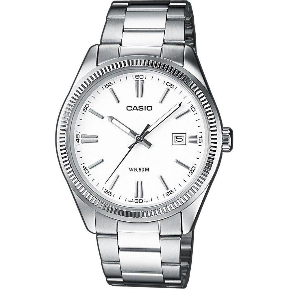 Casio Stainless Steel Ρολόι Μπαταρίας Με Ασημί Μεταλλικό Μπρασελέ