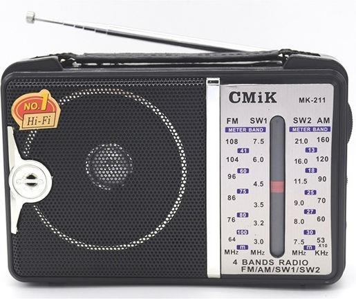 Cmik Mk-211 Φορητό Ραδιόφωνο Ρεύματος / Μπαταρίας Μαύρο
