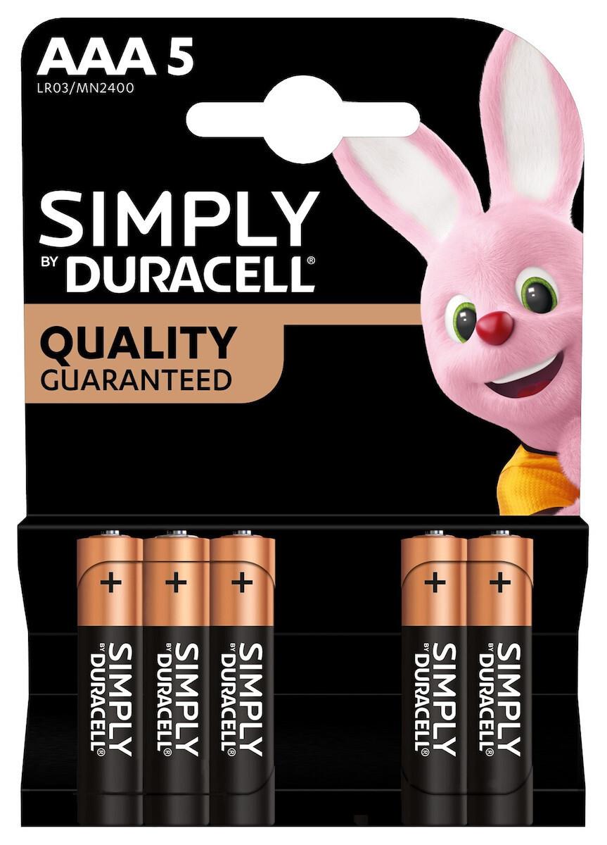 Duracell Simply Αλκαλικές Μπαταρίες Aaa 1.5V 5Τμχ
