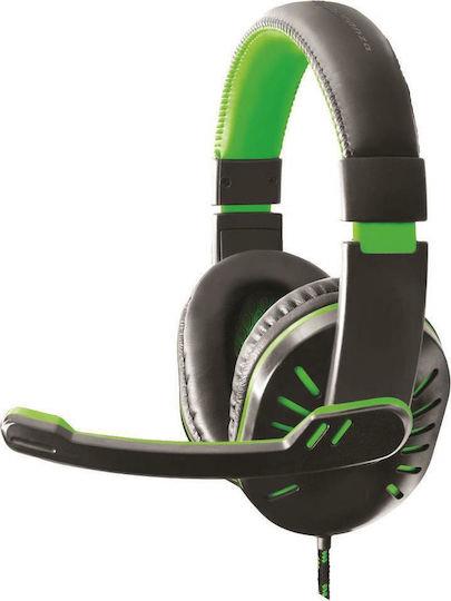 Esperanza Crow Greenover Ear Gaming Headset Με Σύνδεση 2X3.5Mm Πράσινο