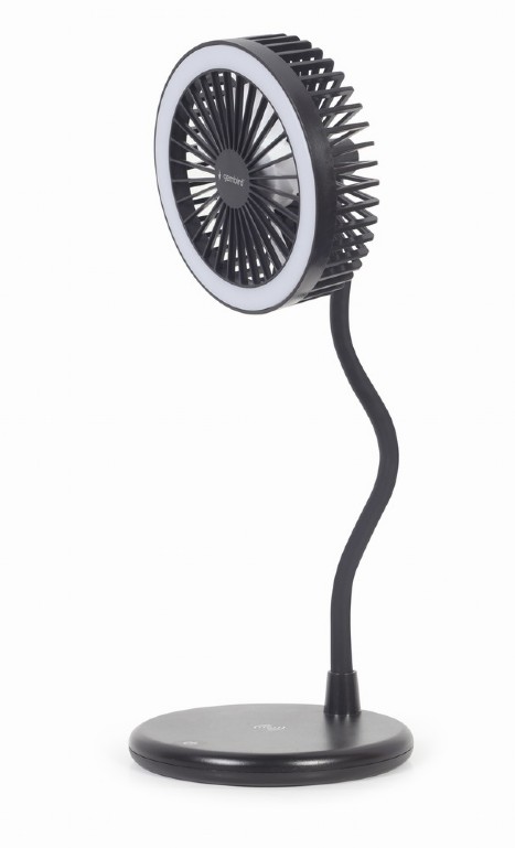 Gembird Desktop Fan With Led Lamp And Wireless Charger