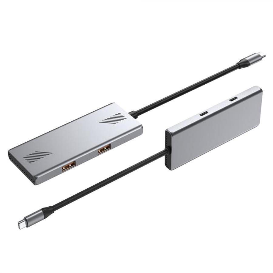 Gembird Usb 3.2 Hub 2Xusb-A και 2Xusb-C Με Σύνδεση Usb-C Ασημί