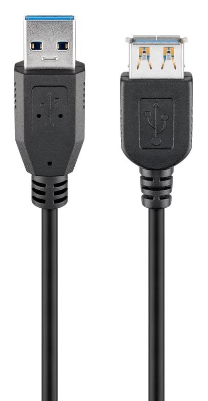 Goobay Usb 3.0 Cable Usb-A Male - Usb-A Female Μαύρο 3M