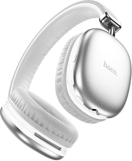 Hoco W35 Ασύρματα / Ενσύρματα Over Ear Ακουστικά Ασημί