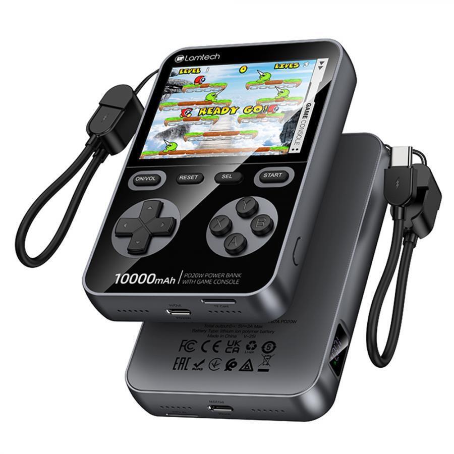 Lamtech Game Console With 1500 Games και Powerbank 10000Mah Black