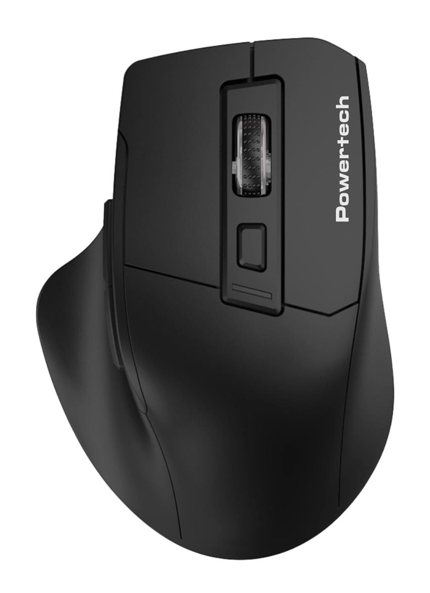 Powertech Pt-1272 Ασύρματο Εργονομικό Ποντίκι Μαύρο