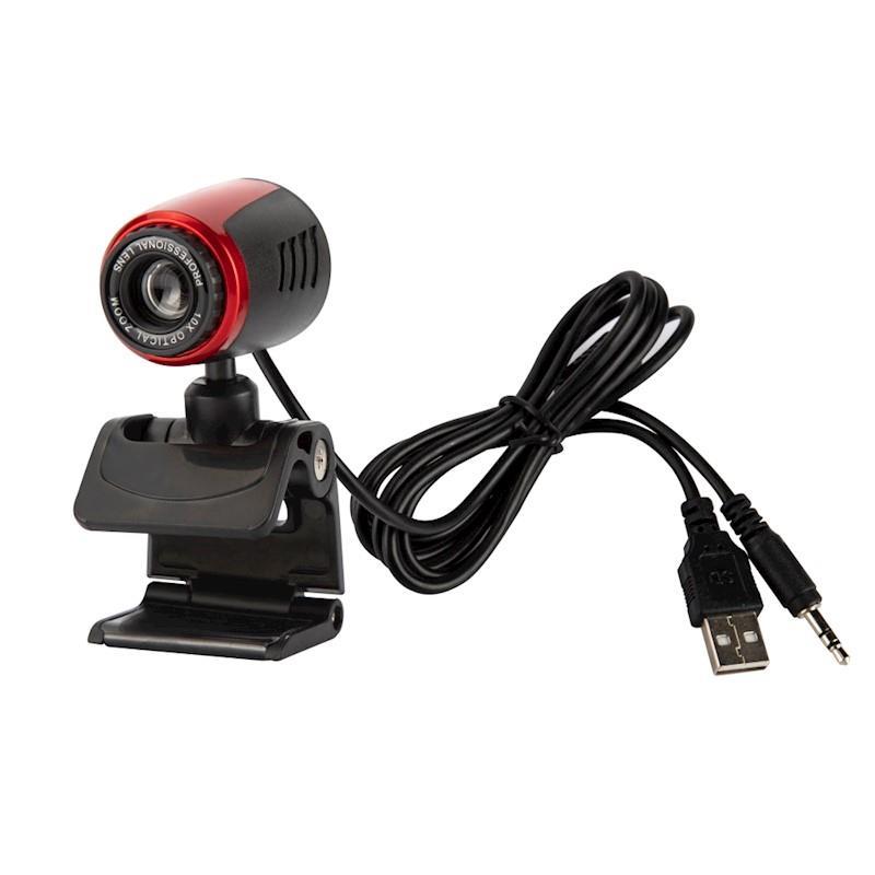 Setty Computer Webcam Με Ενσωματωμένο Mικρόφωνο Και Kαλώδιο 1.4Μ Red/black
